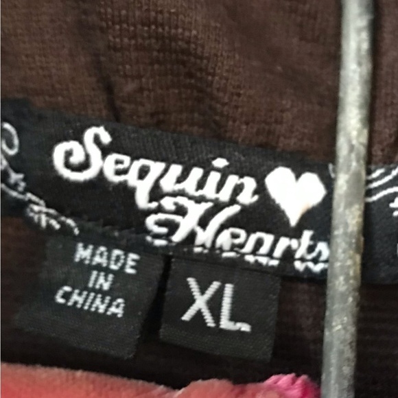 Sequin Hearts Junior Jacket Brown Size XL - Picture 5 of 6